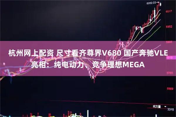 杭州网上配资 尺寸看齐尊界V680 国产奔驰VLE亮相：纯电动力、竞争理想MEGA